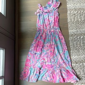 Lilly Pulitzer 1 shoulder cotton maxi dress